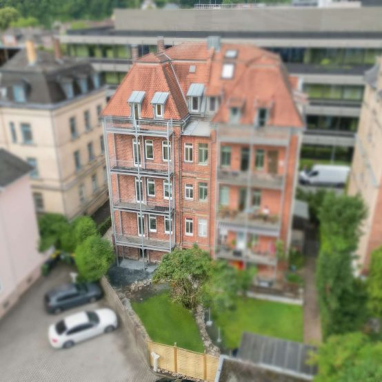 Luftaufnahme Balkone