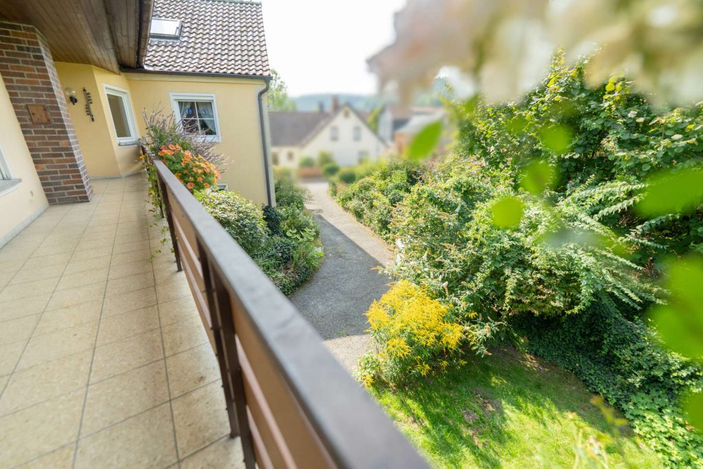 Blick vom Balkon