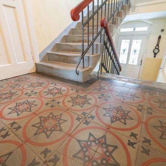 Historischer Fussboden im Treppenhaus